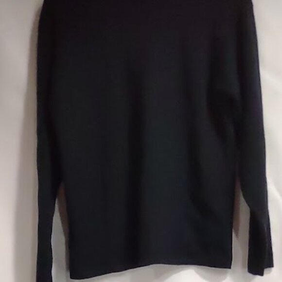 RUSS PETITES VINTAGE BLACK BEADED CARDIGAN, 8 BUTTON FRONT, ELEGANT, SIZE MED - Picture 2 of 10